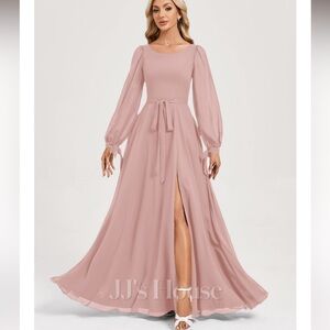 JJs House Blush Long Sleeve Maxi Dress